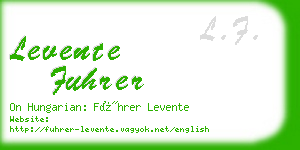 levente fuhrer business card